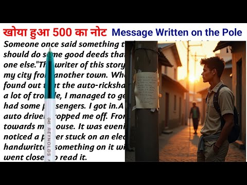 खोया हुआ 500💶 का नोट||English Reading||English Story || English padhna kaise sikhe?