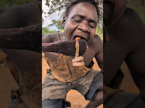 Wow,?‼️😲 It's Cookie with Hadzabe Bushmen Enjoy Soups 😋😲 Very delicious #culture #africa