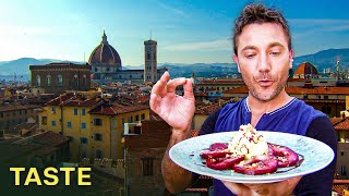 Making Delicious Sizzling Steak In Florence 😋