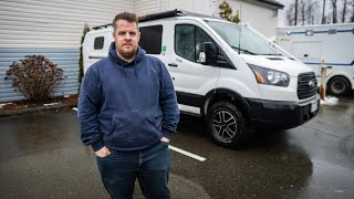 Truck Driver Lives Full time in DIY Ford Transit | Van Life Tour