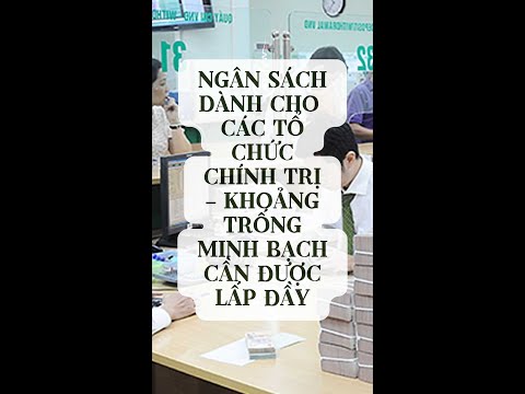 🎯 Ngân sách dành cho tổ chức chính trị, khoảng trống minh bạch