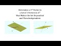 Understanding Vector Dependence and Independence
