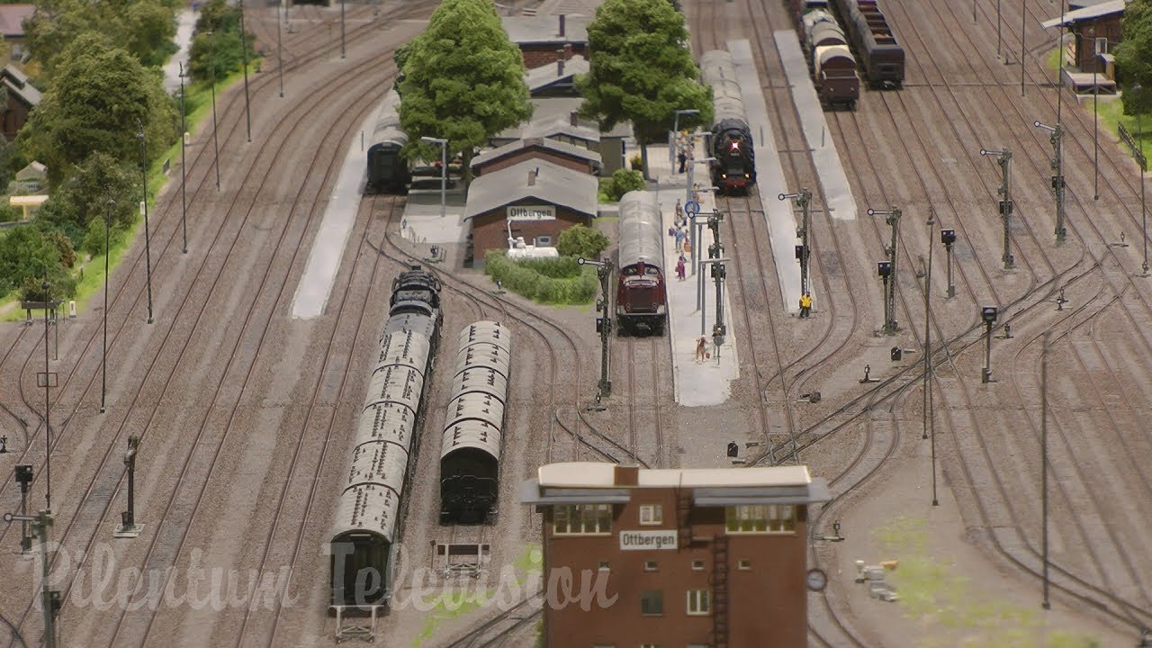 One of germany's finest and most famous and superb model railway with steam trains in ho scale