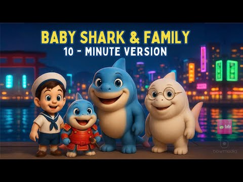 Baby Shark Dog & Family |10 Minutes Version | Kids Best Songs | Kids Rhymes | LALATV - Kids Songs