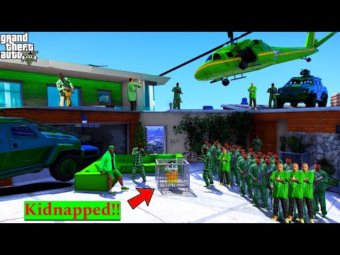 Shinchan Pinchan KIDNAPPED By GREEN GANG vs Franklin BLUE GANG In GTA 5 | Franklin Joins RED GANG