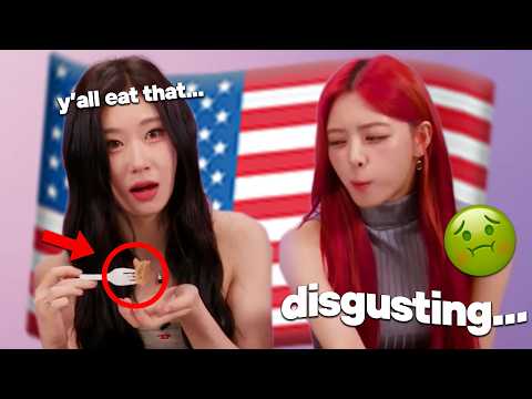 itzy in america but it's mostly them being disgusted with american food