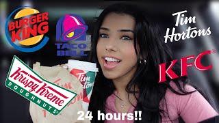 LETTING THE PERSON IN FRONT OF ME DECIDE WHAT I EAT FOR 24 HOURS!