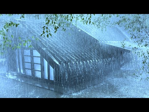 Instant Deep Sleep in 3 Minutes with Pouring Rain & Fierce Thunder on Rickety Tin Roof in Dark Night