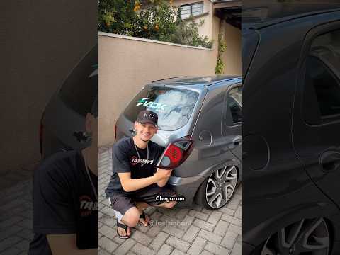 Lanternas de led no Celtinha 🤩 #carrobaixo #automotivo #somautomotivo #celta