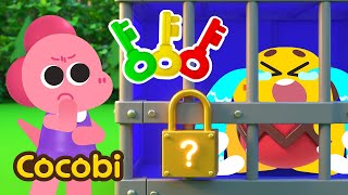 Ajuda! Estou preso na prisão colorida!😭🔑 | Canções Coloridas para Crianças | Cocobi