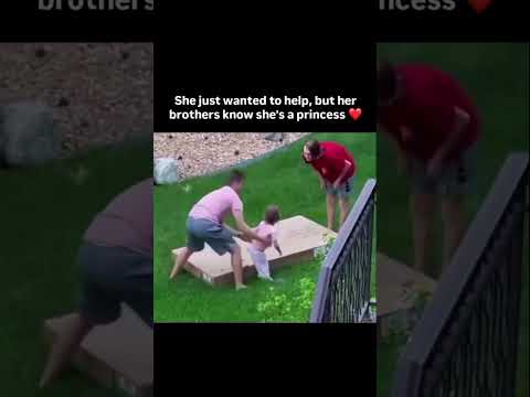 She just wanted to help, but her brothers know she's a princess❤️🥹 #cutefamily