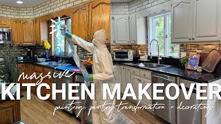 Massive Kitchen Renovation: Painting Cabinets, Pantry Makeover + Decorating
