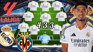 PERFECT SQUAD TO BEAT VILLARREAL✔ REAL MADRID NEW PREDICTED 4-3-3 LINE-UP IN THE LALIGA