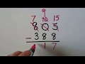 Subtraction of Three-Digit Numbers