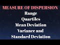 Measures of Dispersion and Variance