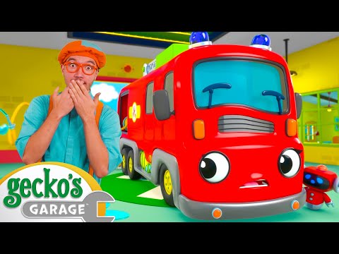 Blippi And Gecko VEHICLE Song | Gecko's Garage Songs｜Kids Songs｜Trucks for Kids