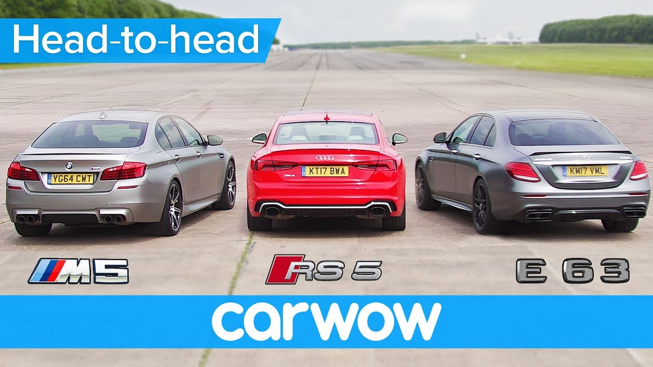 Mercedes-AMG E63 S v BMW M5 v Audi RS 5 DRAG & ROLLING RACE