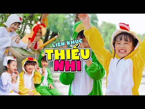 CÒ CON ĐI HỌC, KHỈ CON SÂU RĂNG, MÈO CON HAM ĂN, CHÚ VỊT TẬP BƠI - LK Ca Nhạc Thiếu Nhi Mầm Chồi Lá