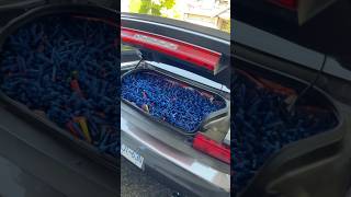 We Filled My Car With NERF Darts!