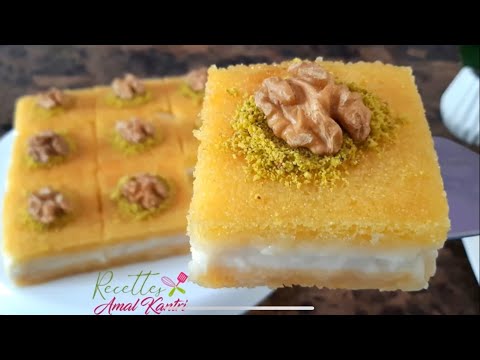 بسبوسة الطبقات اللذيذة والسهلة مذاقها خراافي روووعة