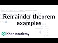 Polynomial Remainder Theorem Practice