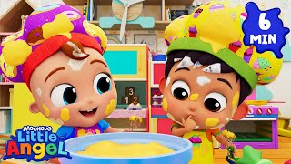 Messy Kids Bake Muffins in the Kitchen! 👩‍🍳 | Little Angel And Friends Kid Songs