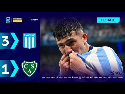 Resumen del partido Racing - Sarmiento