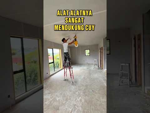 BEGINI CARA TUKANG DI LUAR NEGERI NGOMPON PLAFON #construction #konstruksi #plafongypsum #trending