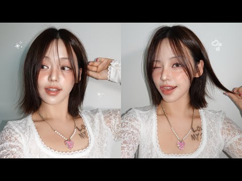 여친미 낭낭 ,, 달달한 메가톤바 메이크업ʚ🧸ɞ 돌아온 중단발💇‍♀️ | 령령Ryeongryeong