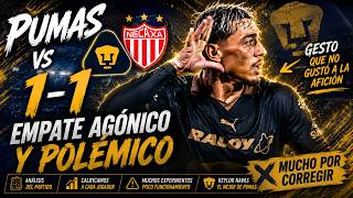 El GESTO de Luciano Herrera y otro empate que duele: Pumas sigue sin encontrar el camino 😢