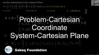 Problem on Cartesian Coordinate System & Cartesian Plane