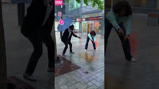 Kindness in the Rain ☔️: Coffee Spill Rescue Story #kindness #rainyday #shorts