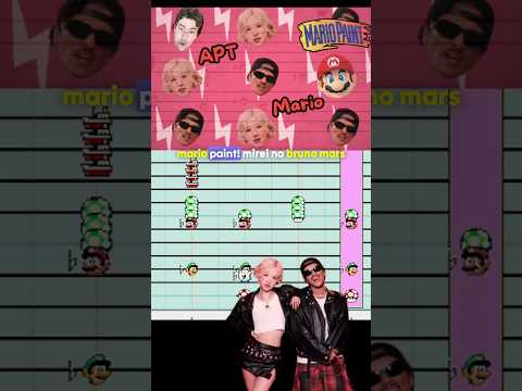 A música "APT" de Rosé & Bruno Mars no Mario Paint!