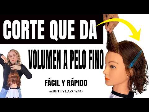 TIENES POCO PELO Y DELGADO? QUIERES UN CORTE QUE TE GENERE VOLUMEN? TUTORIAL FACIL@bettylazcano