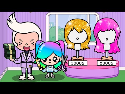 Poor Girl Genius Hairdresser | Compilation | Rainbow hair | Toca Boca | Toca Life Story