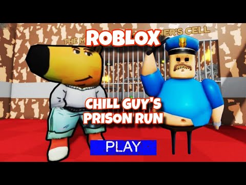 CHILL GUY'S PRISON RUN#roblox #scarryobby