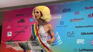 MARTI GOULD CUMMINGS Offers Spirited Speech as 2025 NYC Pride March Marshal