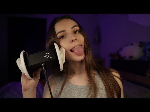 ASMR Ear Licking, Tongue Fluttering, Mouth Sounds
