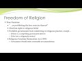 First Amendment Rights and Religious Freedom