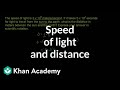 Understanding the Speed of Light and Distance Calculation