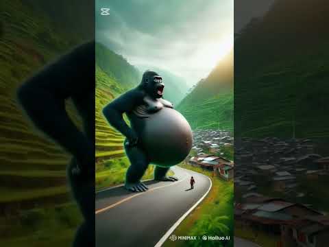 A pregnant gorilla monkey saves by kind doctors #gorilla #monkey #helpinganimals #shortsviral