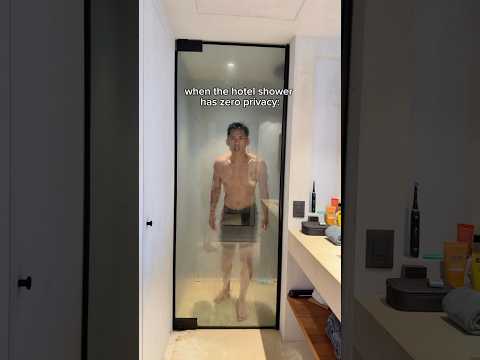 the most AWKWARD hotel room ever 😭 #shorts #travel #comedy #hotel #eurosummer #relatable