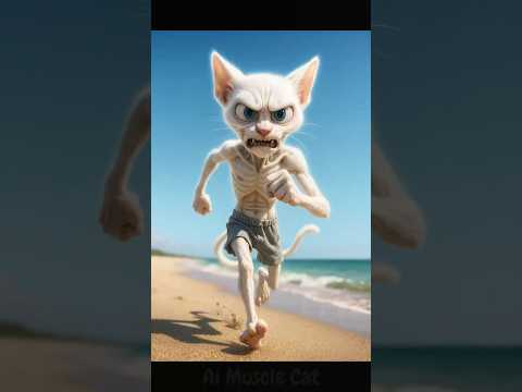 Weak cat becomes muscular after being betrayed. #shorts #catsoftiktok #cat #ai