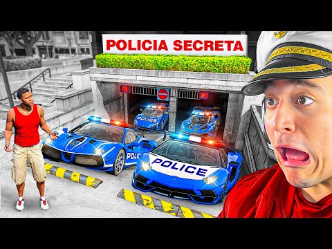 Encontré un GARAJE SECRET de COCHES MILLONARIOS de POLICÍA en GTA 5 !! 🚓💰