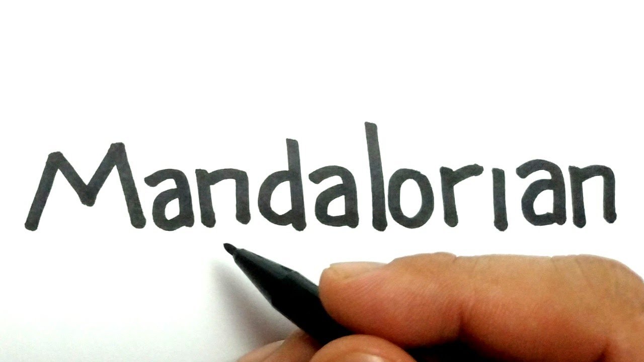 How to turn words MANDALORIAN into mandalorian and baby yoda, starwars series - LET'S DRAW