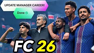 FC 26 Career Mode - New Features Confirmed ✅