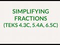 Simplifying Fractions and Mixed Numbers