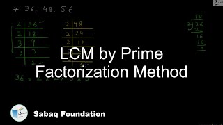 LCM by Prime Factorization Method