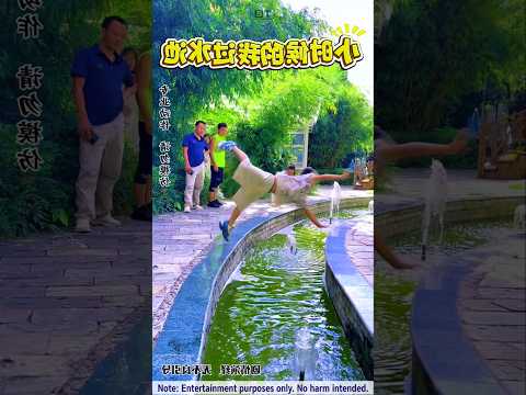 Somersault Jump across the canal-Survival Skills: SIMPLE and USEFUL #bushcraft #camping #outdoor