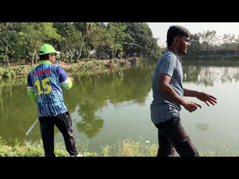 Beautiful fishing by rod! বড় মাছে সুতাতে সেই টান দিচ্ছে! মজাটা শিকারীই বুঝলো!